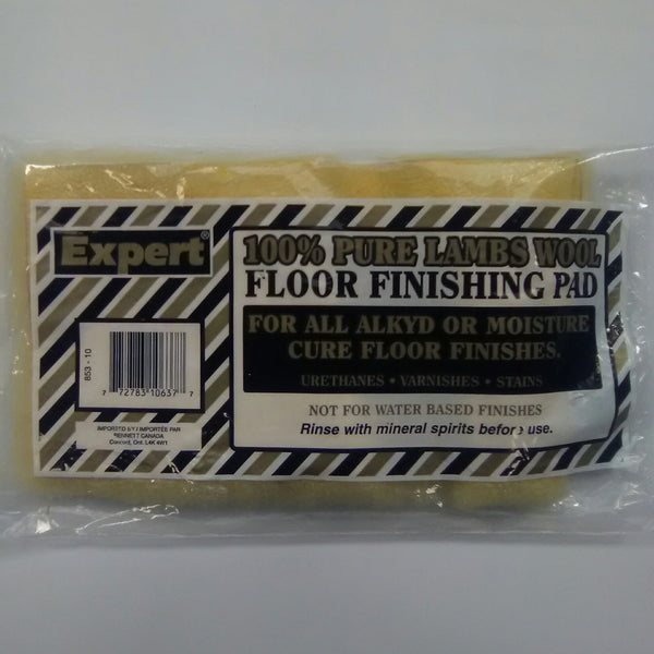 Expert 100% Pure Lambs Wool Floor Finish Pad 10"