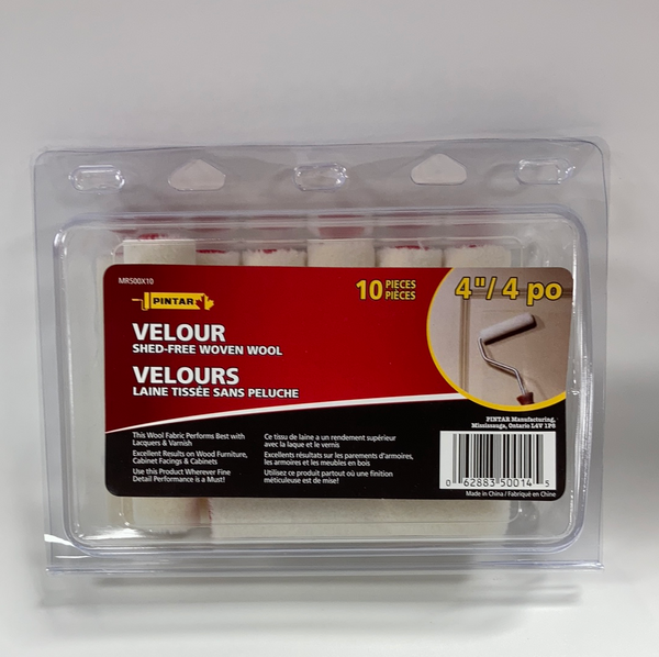 4” Velour Rollers (10pack)
