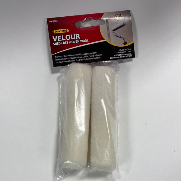 4” Velour Roller (2 pack)